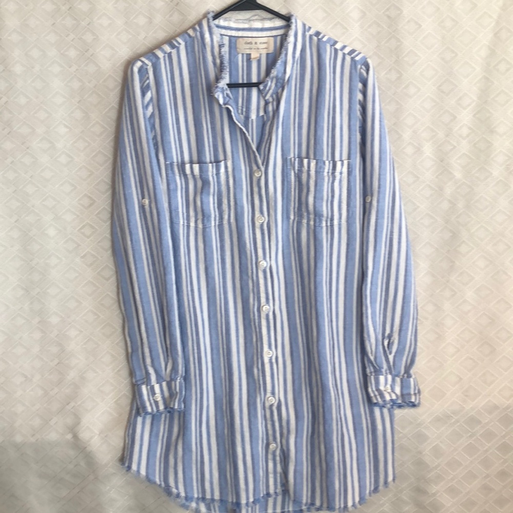 Cloth and stone denim dress shirt